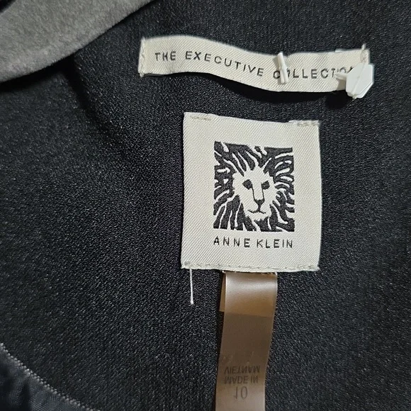 Anne Klein Executive Collection - Black Blazer and Skirt Set - Picture 4 of 14